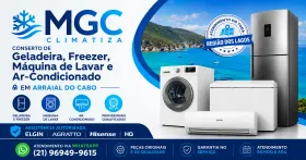Fachada e logo da MGC Climatiza